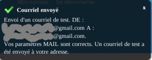CiviCRM Param Courrier Sortant Mail Save and Test